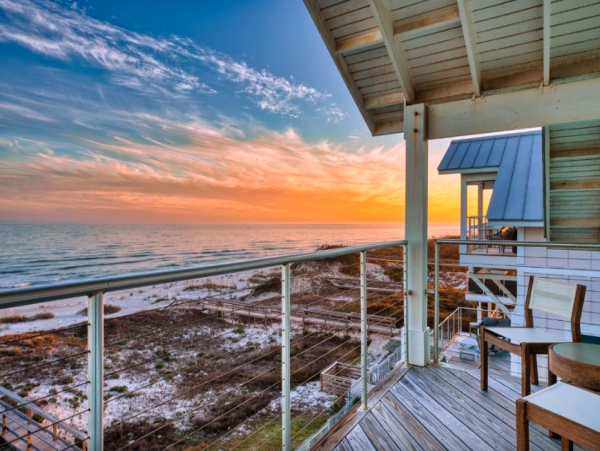 Elegant Beachfront Escape with Private Pool & Gulf Views in St. George Island Hot Tub Beach